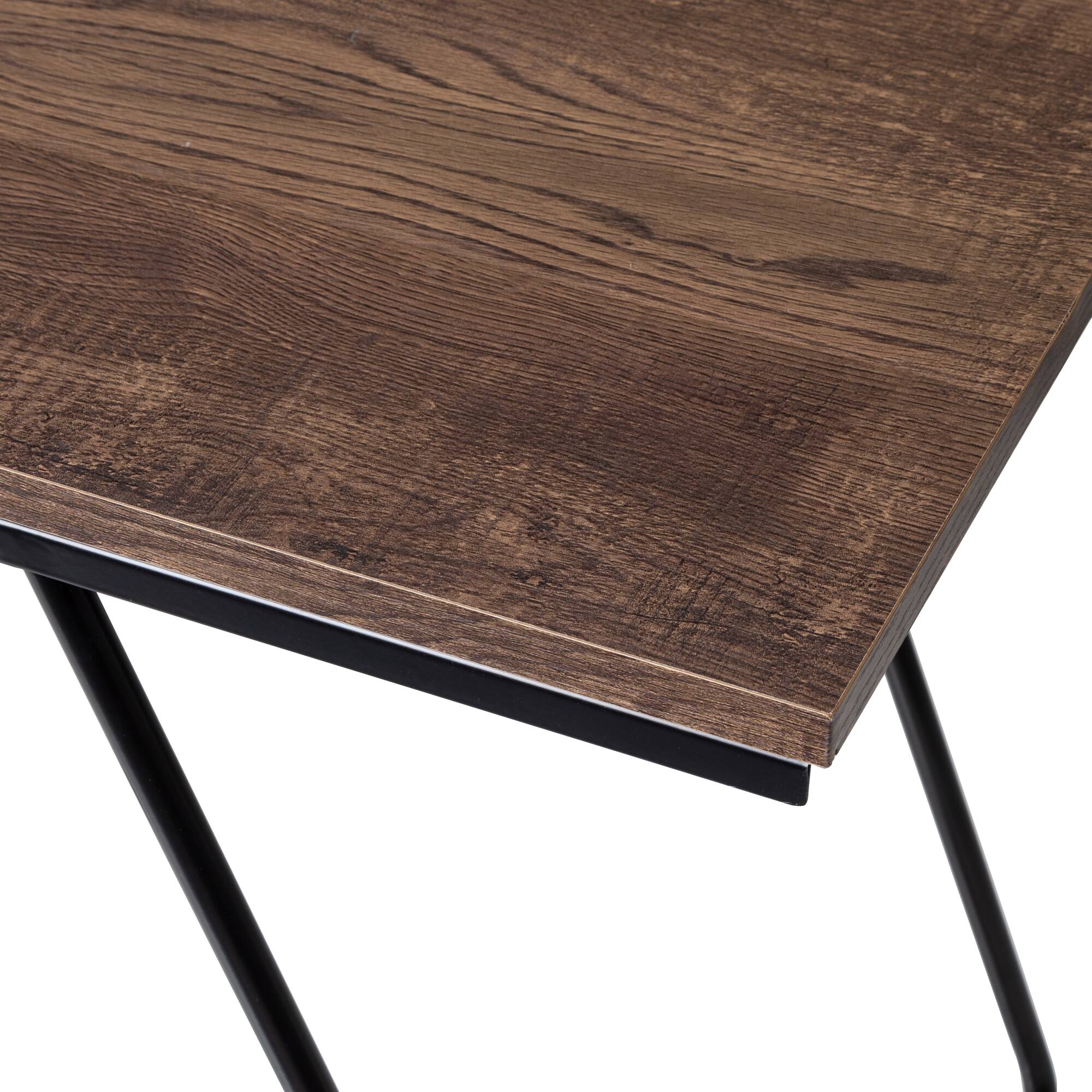 Honey Can Do Black Square Side Table